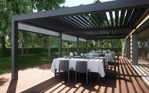 Pergola Adjustable Louvered Roof Sunairdirect Maryland