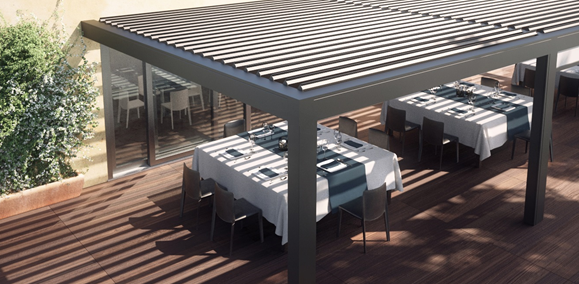 Pergola Adjustable Motorized Louvered Roofs